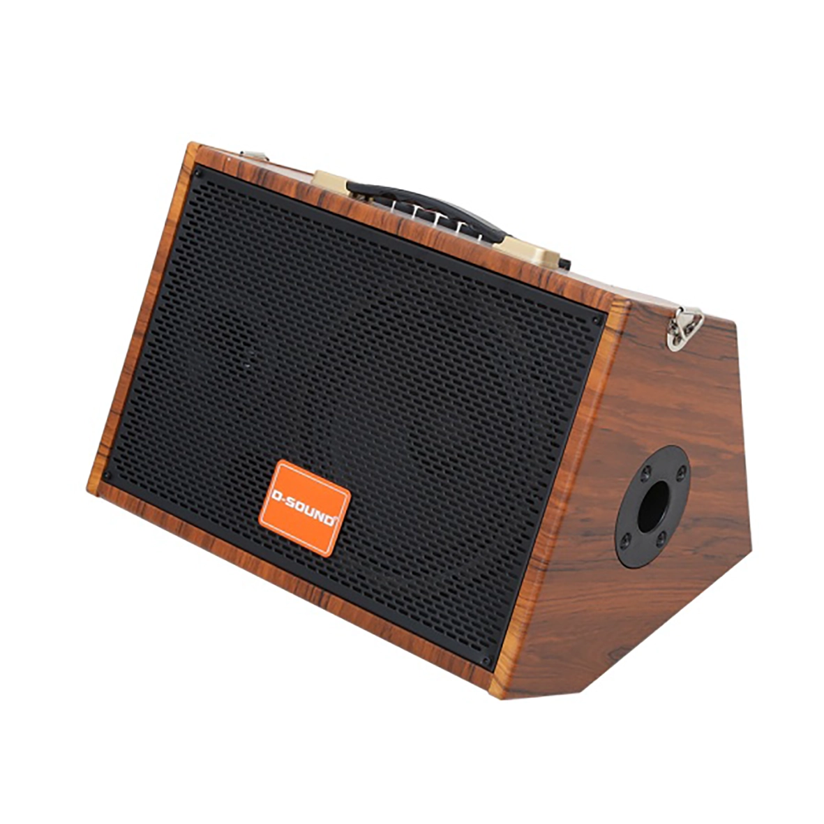 امپلی‌فایر شارژی D Sound GA20 – مناسب گیتار، همراه با میکروفون و بدنه چوبی