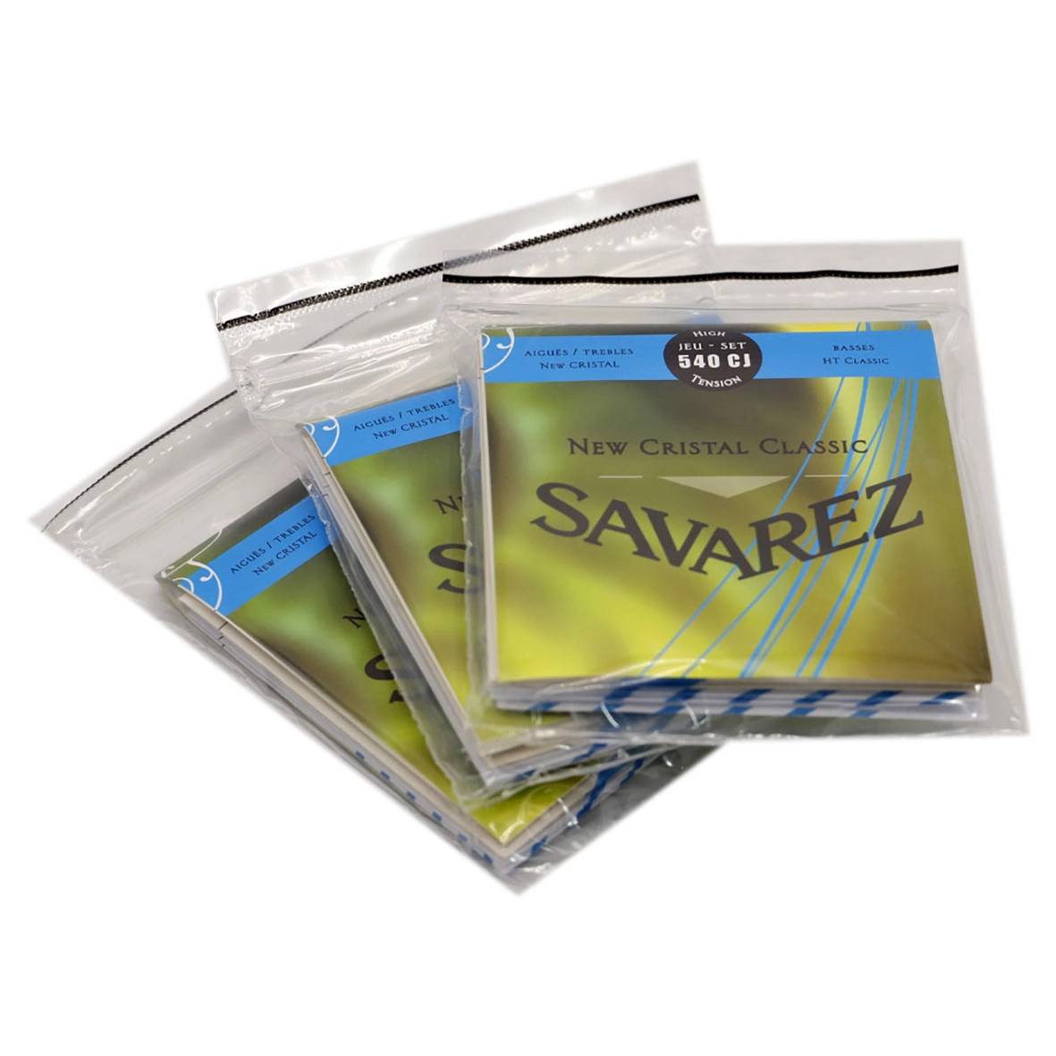 نمای بسته سیم گیتار کلاسیک Savarez 540CJ با طراحی قرمز و سفید