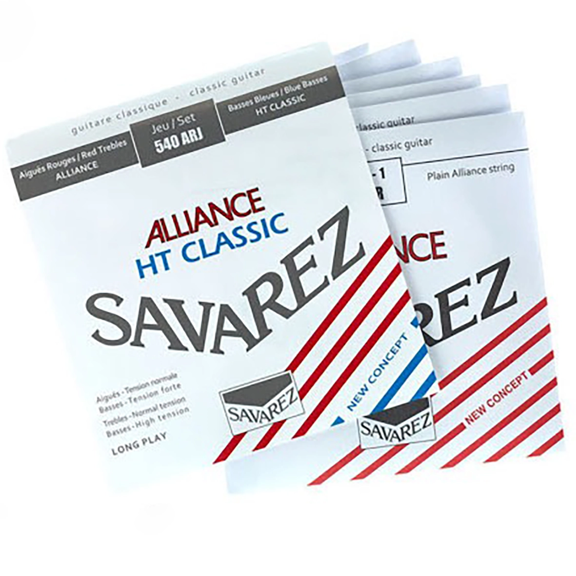 «سیم‌های گیتار ساوارز مدل 540ARJ باز شده و چیده شده روی میز»