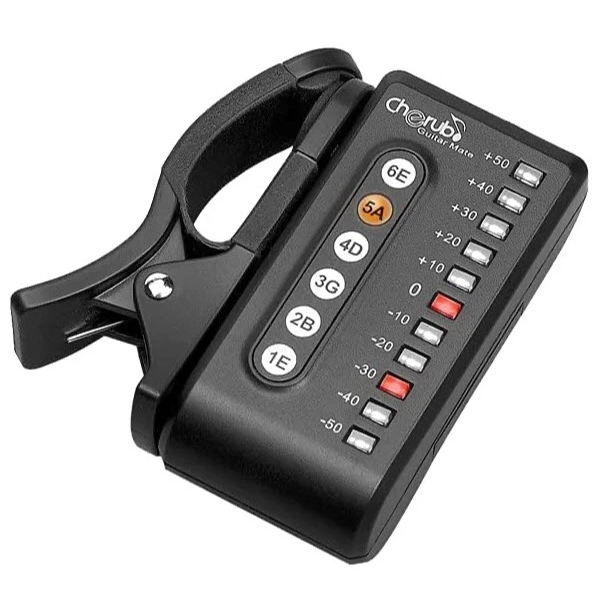 تیونر گیتار Cherub WST-550G نمای جلو با نمایشگر LED