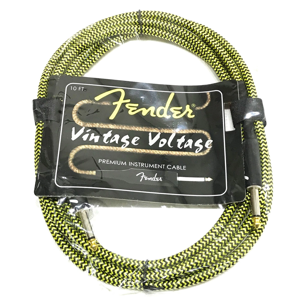 کابل گیتار فندر سبز مدل Vintage Voltage با طول ۳ متر